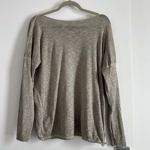 Vintage NWOT 100% Cotton Grey Loose oversized lightweight knit Sweater